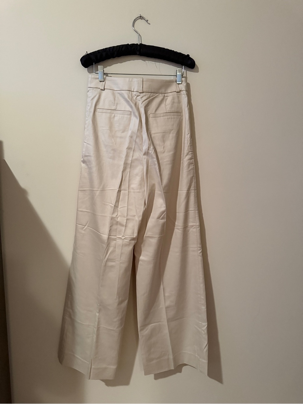 NWT Banana Republic Cruise Ivory Cotton & Lyocell Wide-Leg High-Rise Pants - Picture 10 of 12